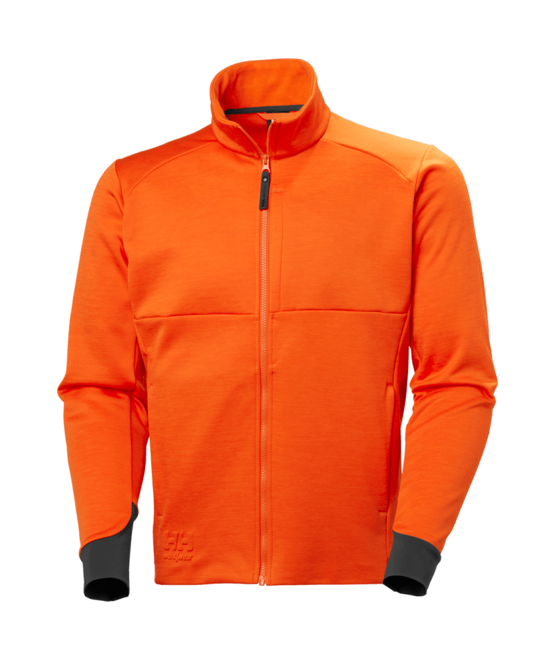 Helly Hansen Workwear TECH MIDLAYER in Dunkel Orange Meliert – Vorderansicht