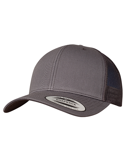 FLEXFIT Retro Trucker in Dark Grey – Vorderansicht