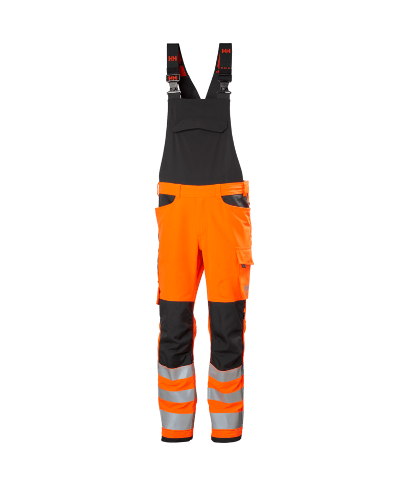 Helly Hansen Workwear ALNA 4X WORK BIB CL 2 in Orange/Anthrazit – Vorderansicht
