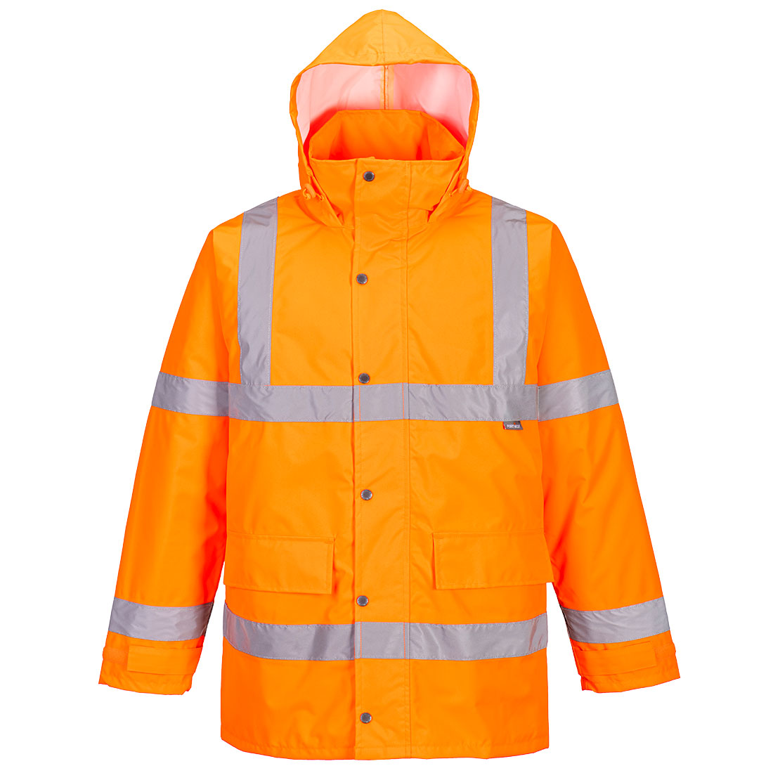 Portwest Essential Hi-Vis Winter Traffic Jacket in Orange – Vorderansicht