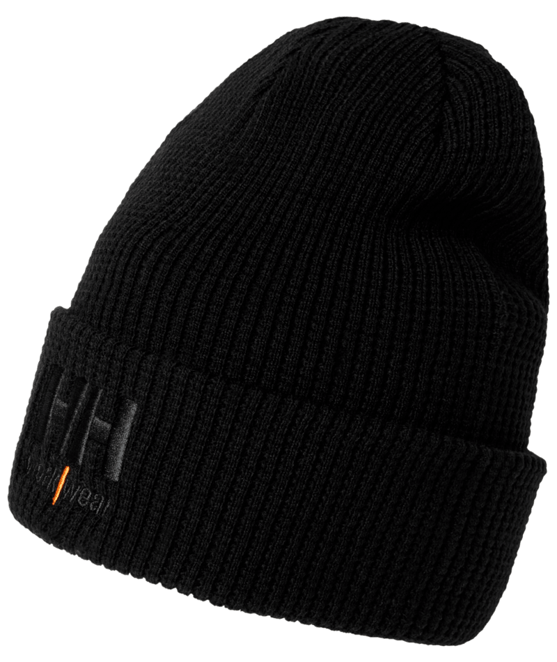 Helly Hansen Workwear CLASSIC LOGO CUFF BEANIE in Schwarz – Vorderansicht