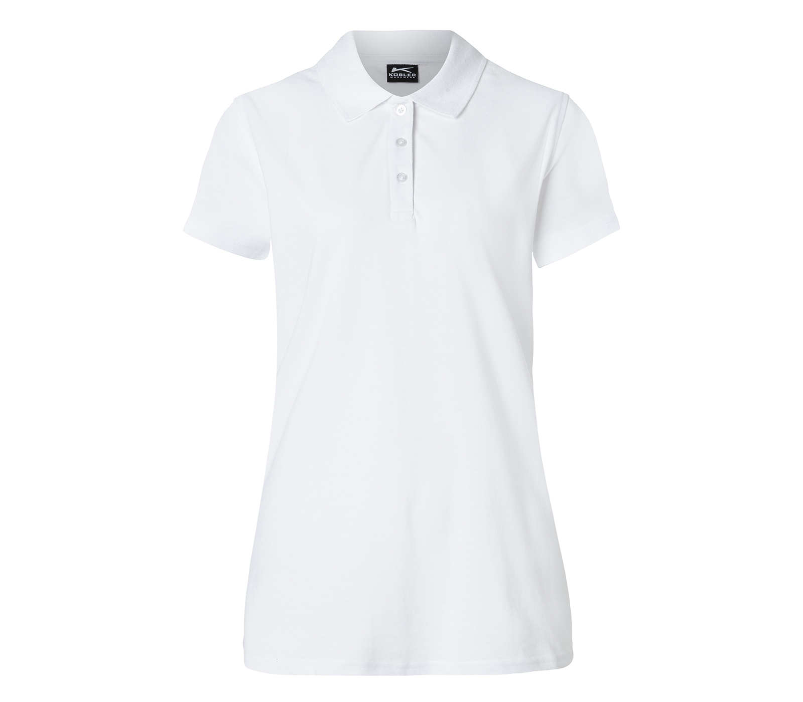 KÜBLER SHIRTS Polo Damen in Weiß – Vorderansicht