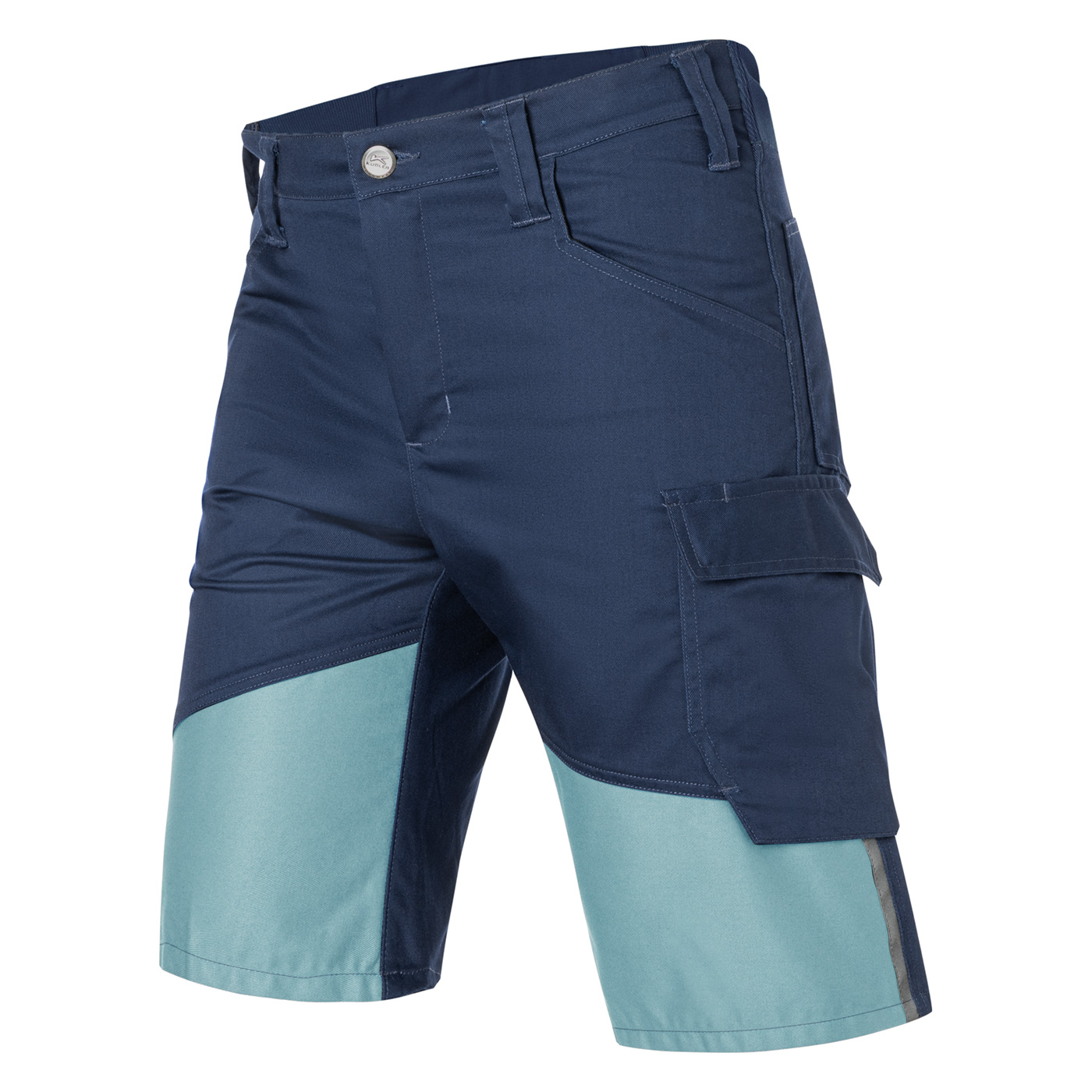KÜBLER REFORCE Shorts in Dunkelblau/Eisblau – Vorderansicht