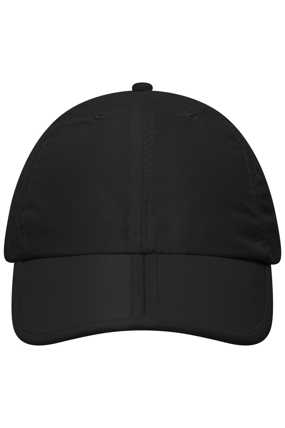 Daiber 6 Panel Pack-a-Cap in Black – Vorderansicht
