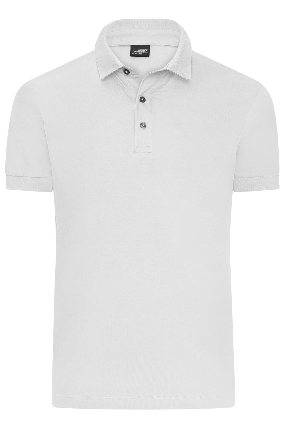 Daiber Men's Mercerised Polo in White – Vorderansicht