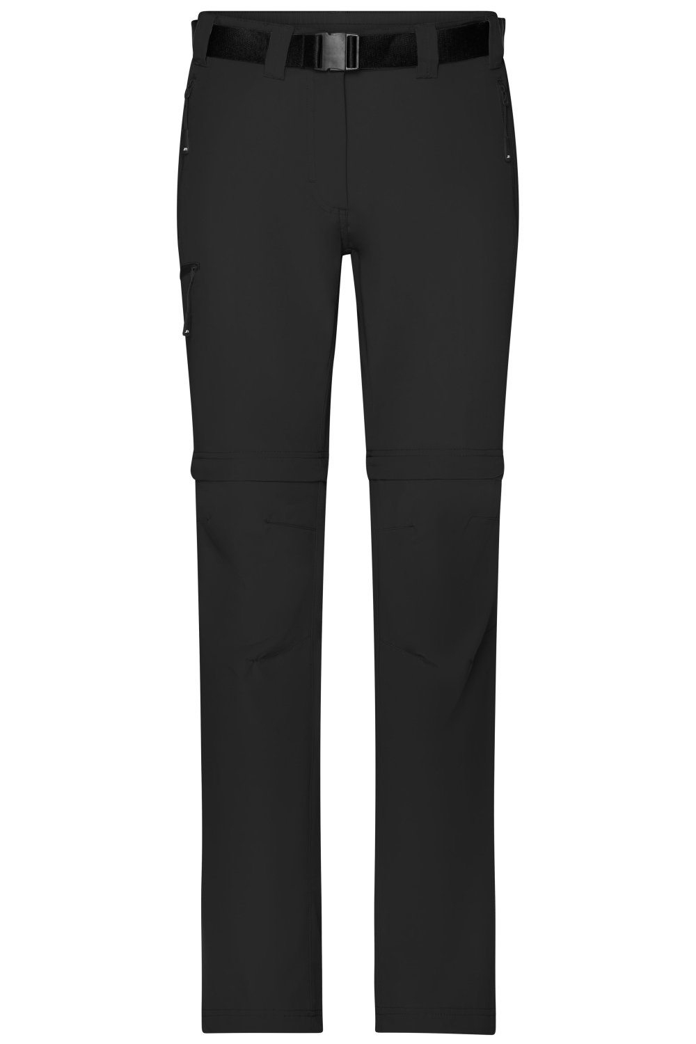 Daiber Ladies' Zip-Off Trekking Pants in Black – Vorderansicht