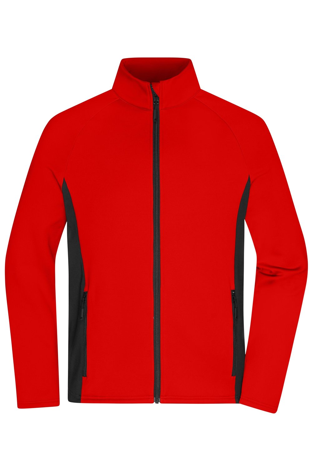 Daiber Men's Stretchfleece Jacket in Red/Black – Vorderansicht