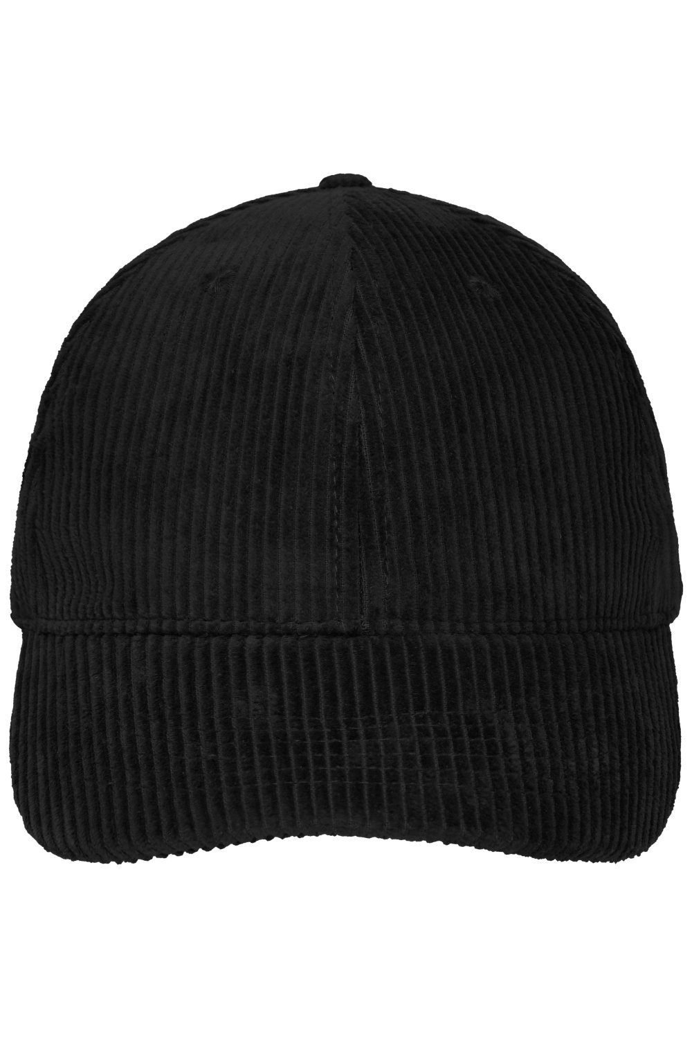 Daiber 6 Panel Corduroy Cap Organic Cotton in Black – Vorderansicht