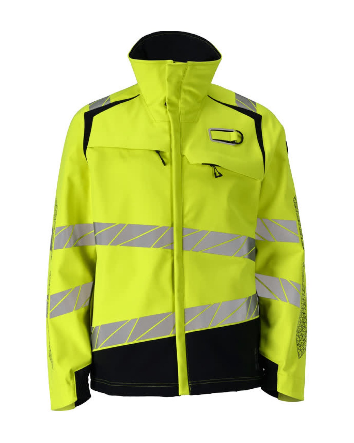MASCOT Accelerate Multisafe Softshelljacke in Hi-Vis Gelb/Schwarzblau – Vorderansicht