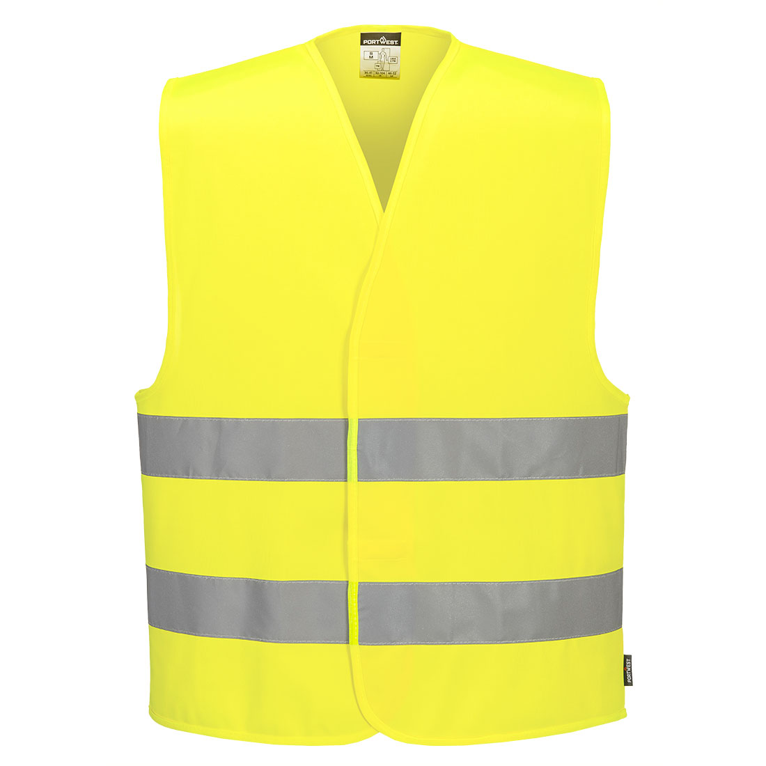 Portwest Hi-Vis Two Band Vest in Gelb – Vorderansicht