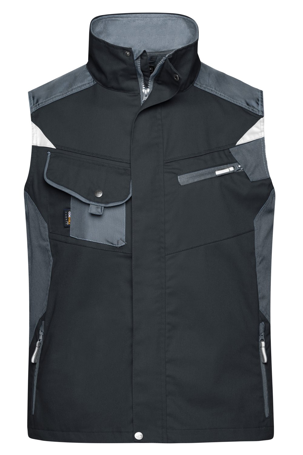 Daiber Workwear Vest - STRONG - in Black/Carbon – Vorderansicht