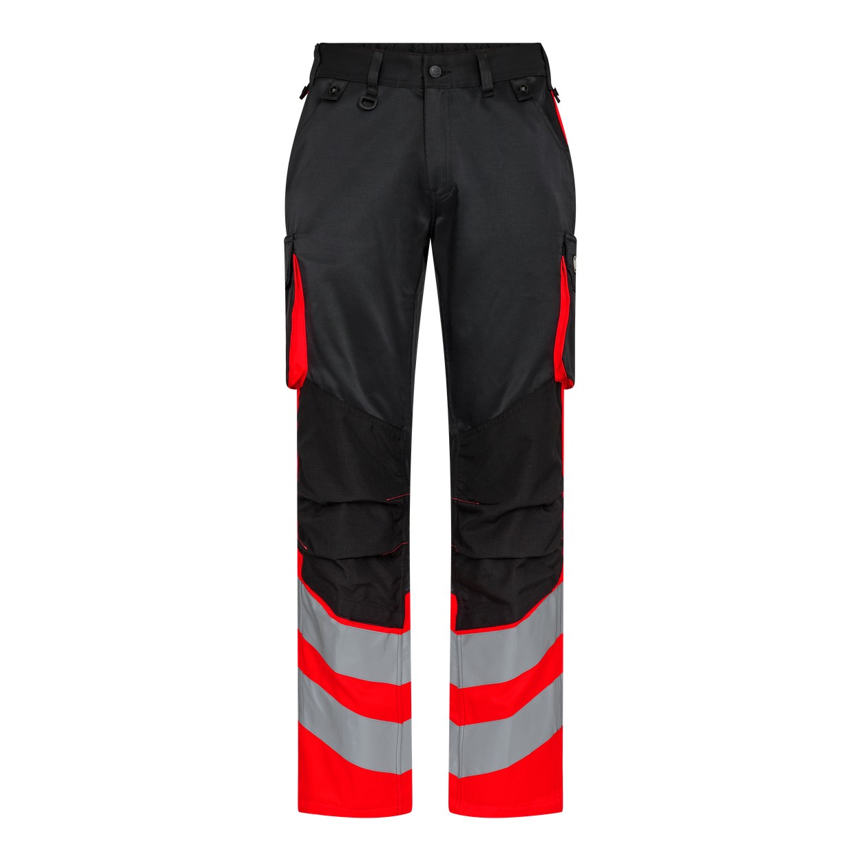 ENGEL Safety 2547-319 Light Arbeitshose in Schwarz/Rot – Vorderansicht