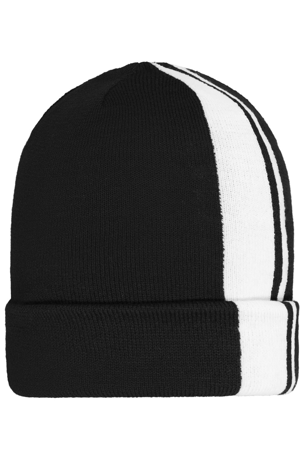 Daiber Winter Beanie in Black/White – Vorderansicht