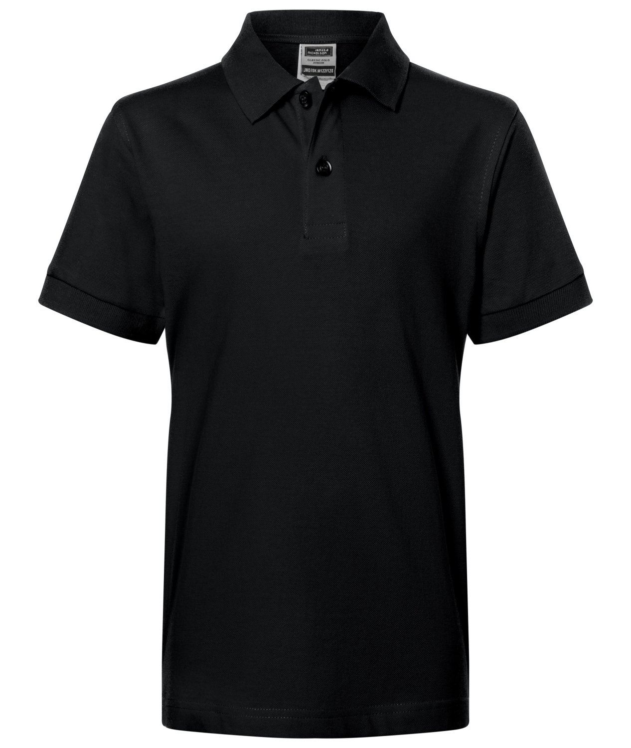 Daiber Classic Polo Junior in Black – Vorderansicht