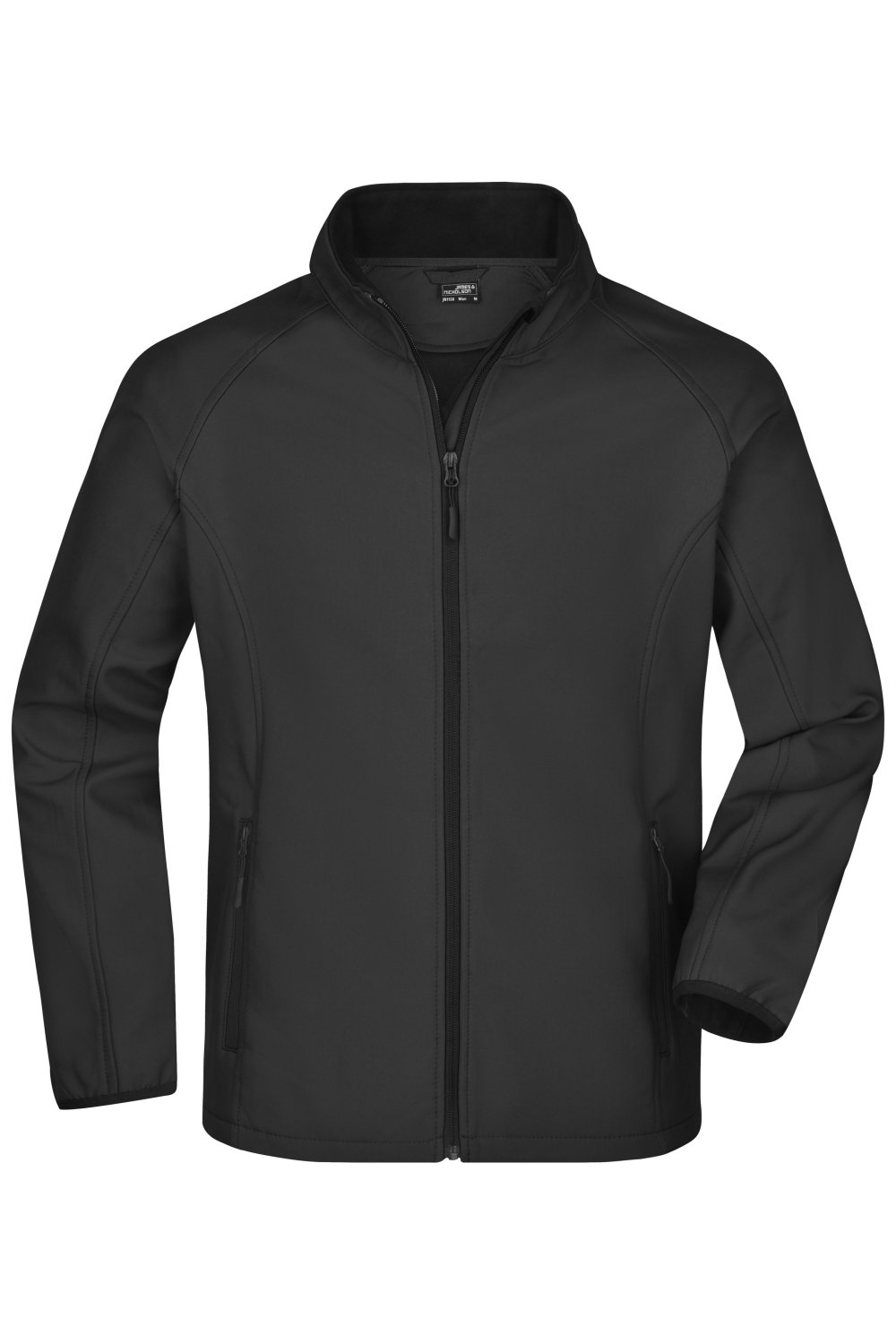 Daiber Men's Promo Softshell Jacket in Black/Black – Vorderansicht