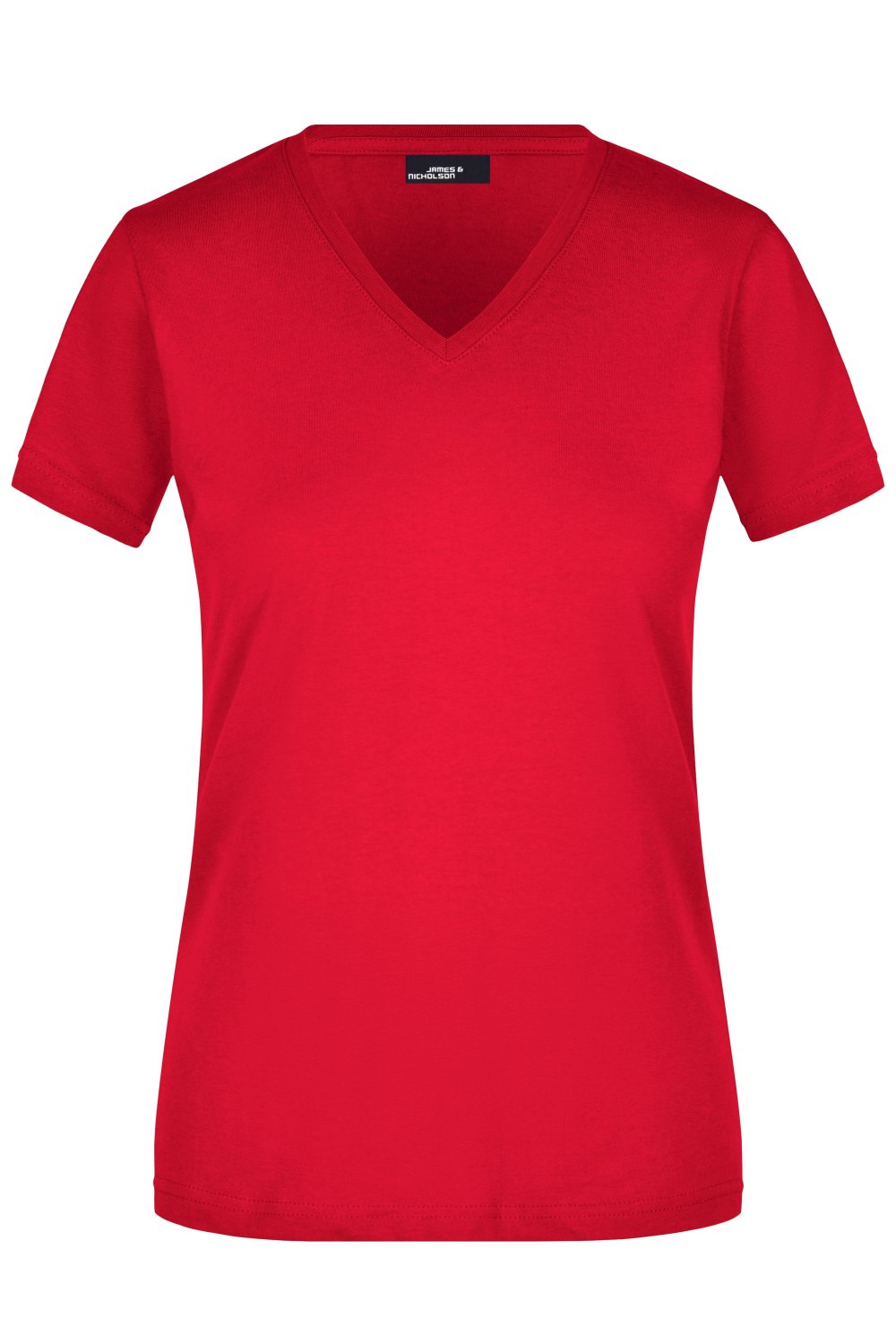 Daiber Ladies' Slim Fit V-T in Red – Vorderansicht