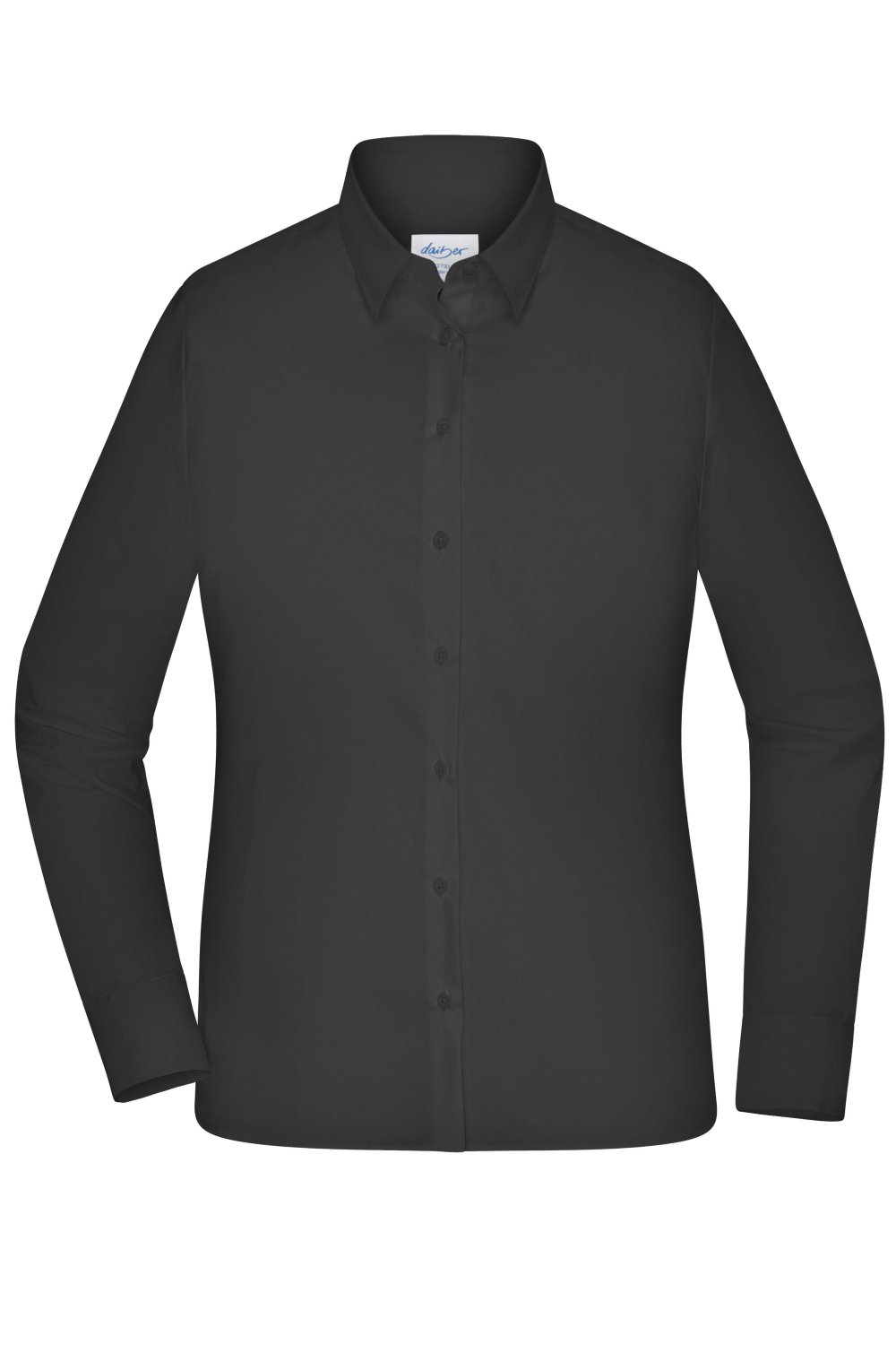 Daiber Ladies' Shirt - MODERN FIT - in Black – Vorderansicht