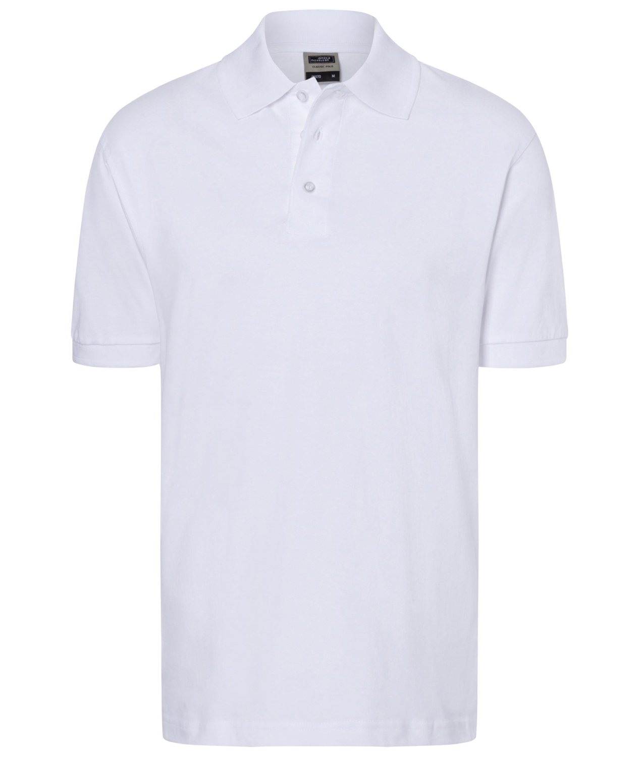 Daiber Classic Polo in White – Vorderansicht