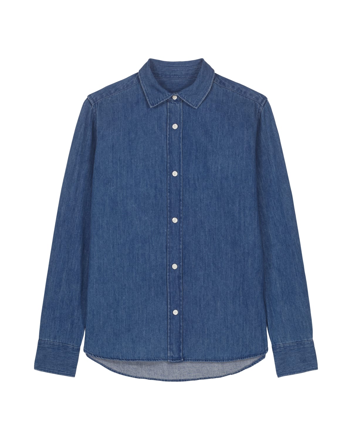 Stanley Stella Stella Denim Shirt in Mid Wash – Vorderansicht