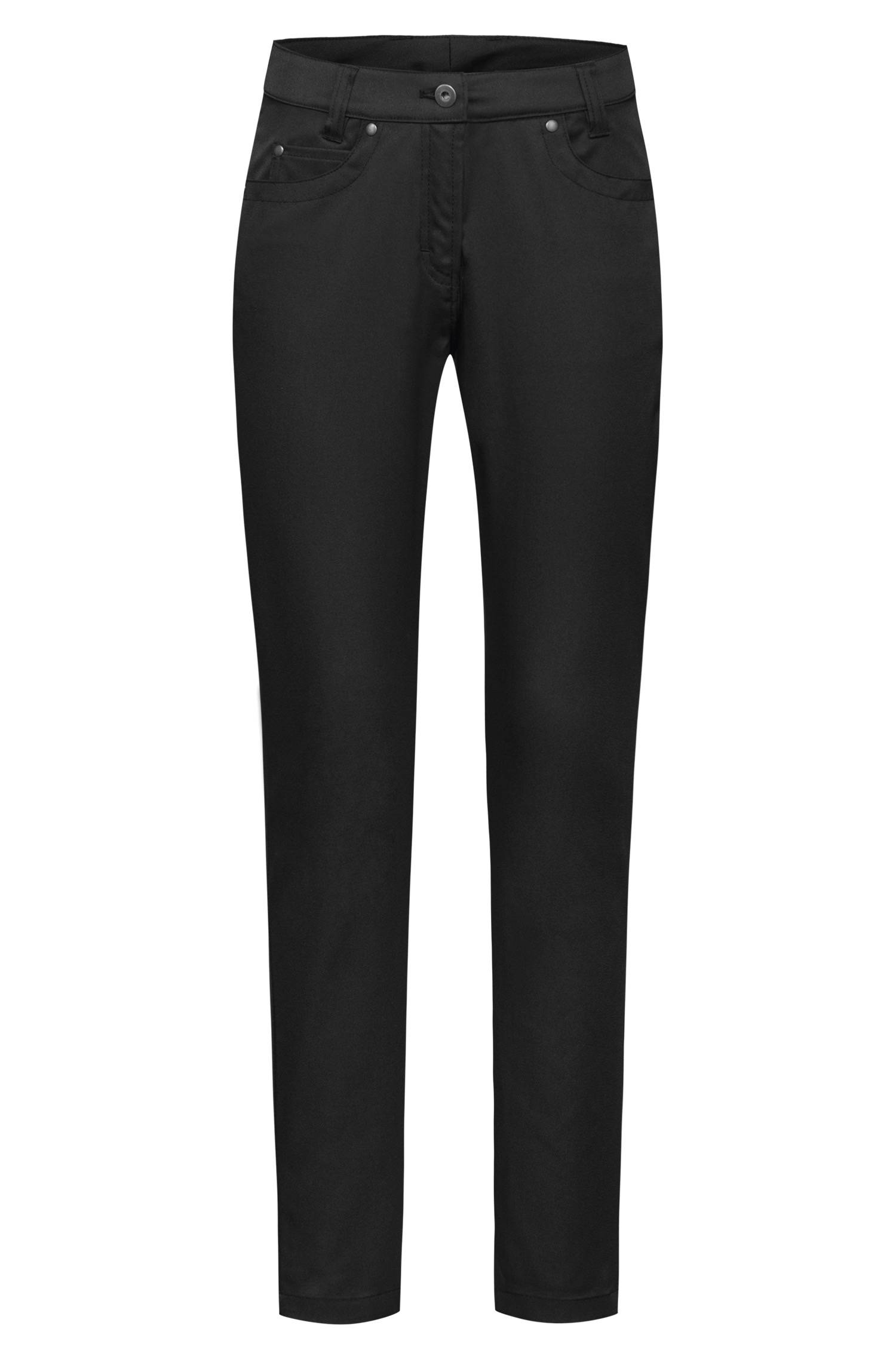 Greiff Damen-Hose 5 Pocket RF in Schwarz – Vorderansicht