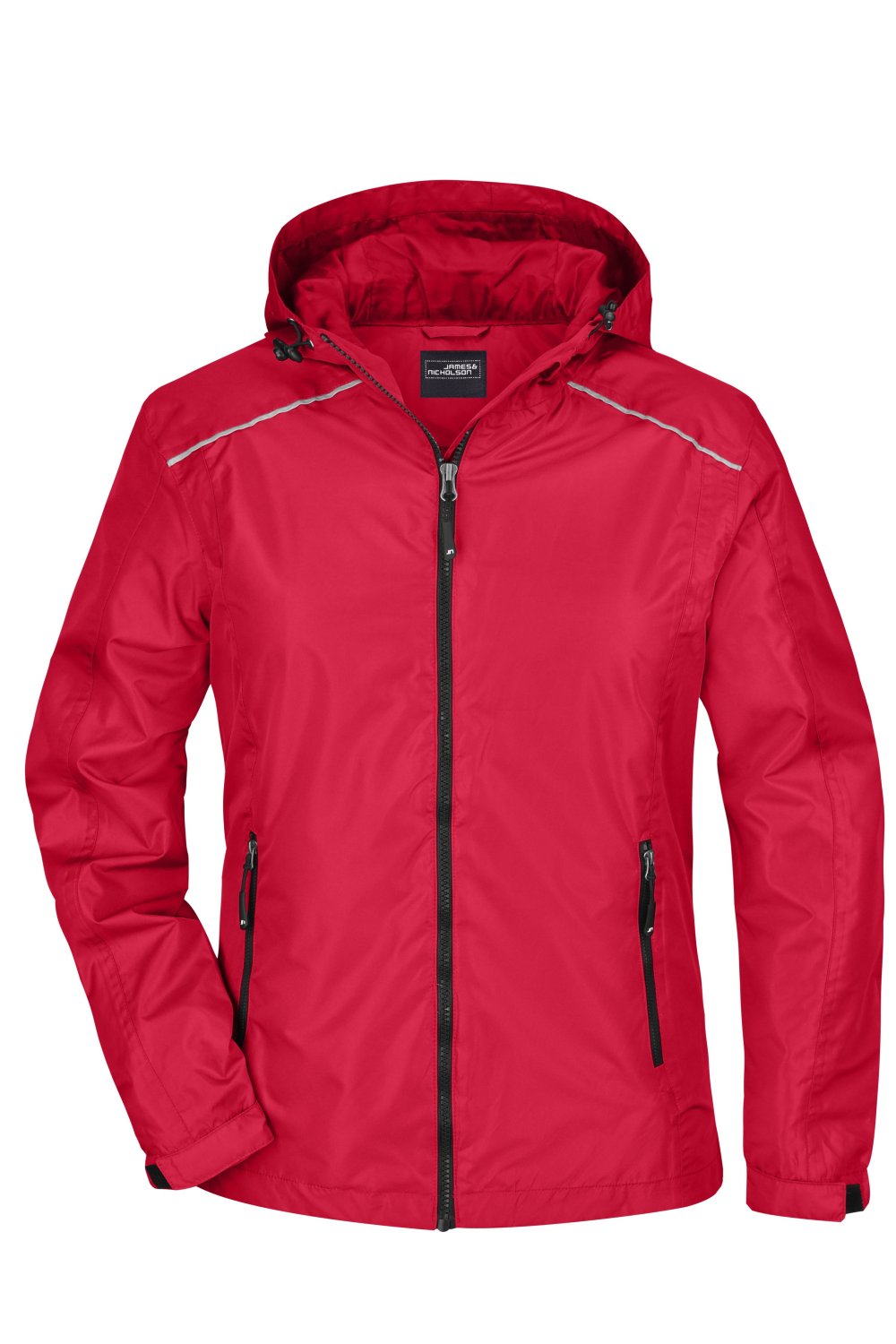 Daiber Ladies' Rain Jacket in Red/Black – Vorderansicht