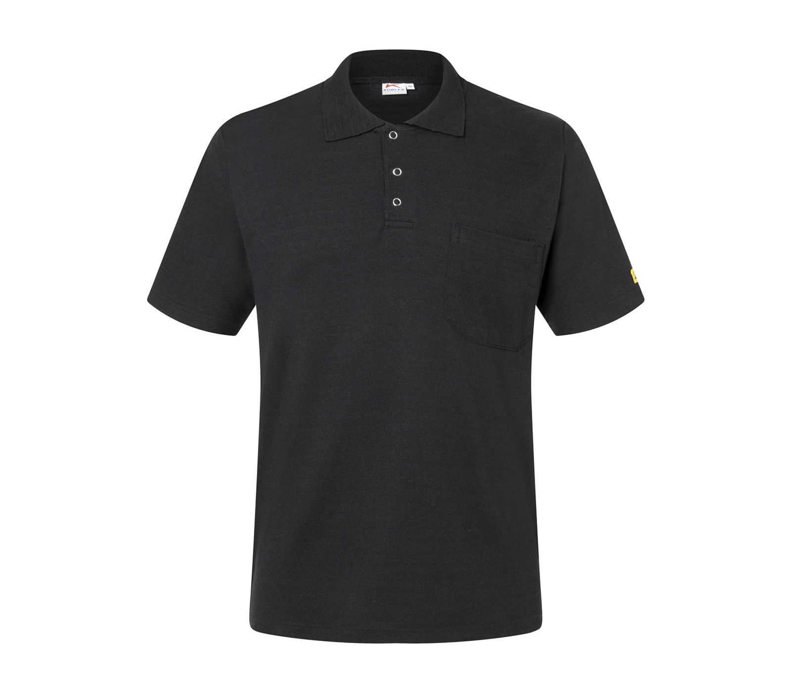 Kübler ESD Poloshirt in Schwarz – Vorderansicht