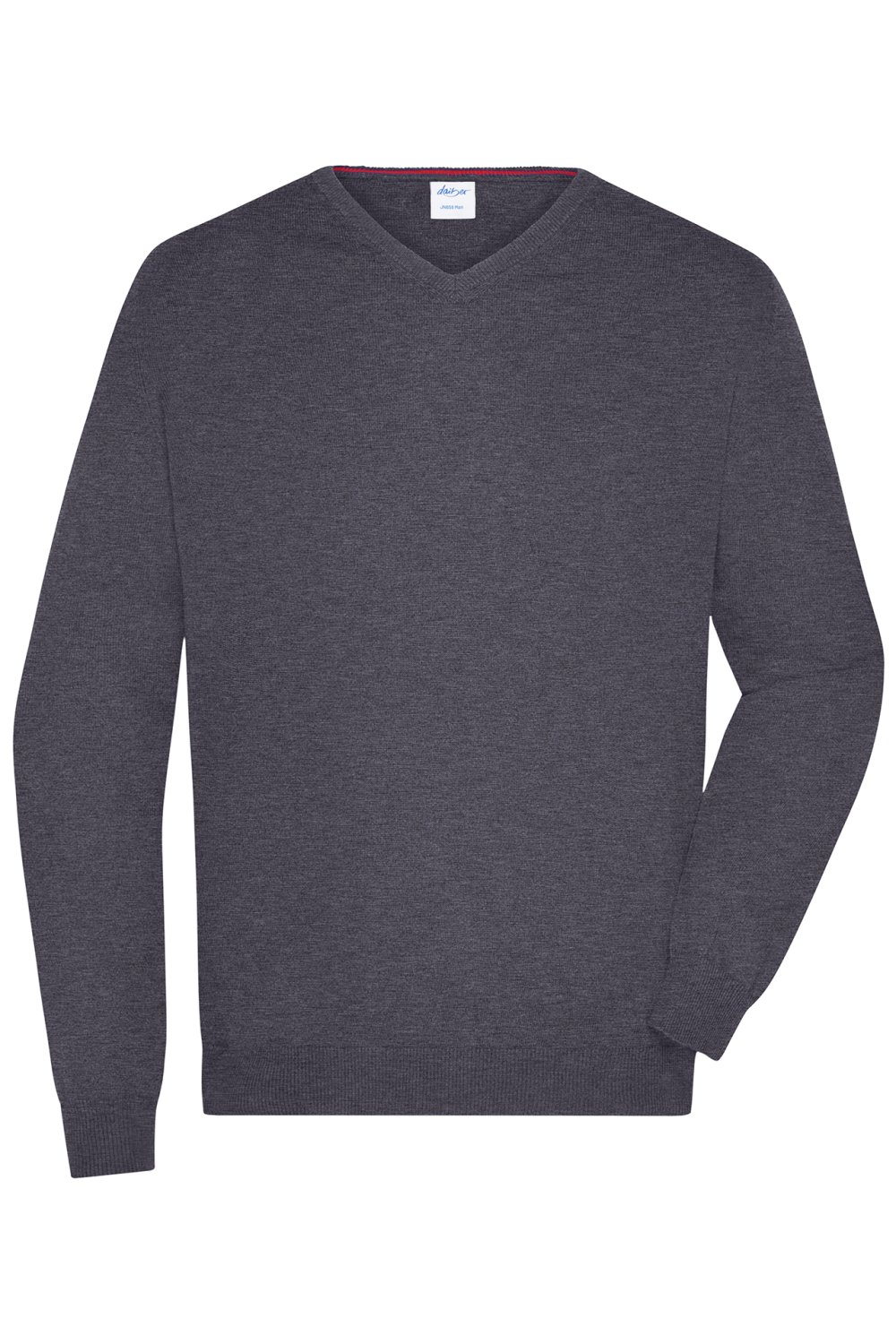 Daiber Men's V-Neck Pullover in Anthracite-Melange – Vorderansicht