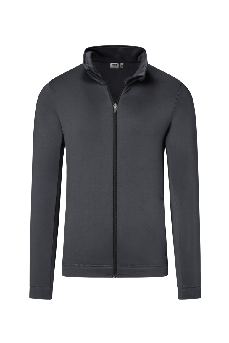 HAKRO 874 Tecjacke ECO in Karbongrau – Vorderansicht