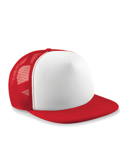 Beechfield Vintage Snapback Trucker Cap in Classic Red/White – Vorderansicht