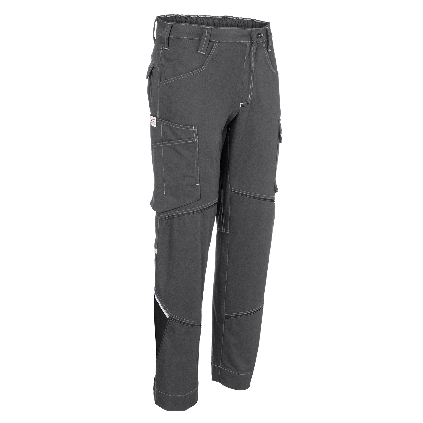 KÜBLER ICONIQ cotton Hose in Anthrazit/Schwarz – Vorderansicht