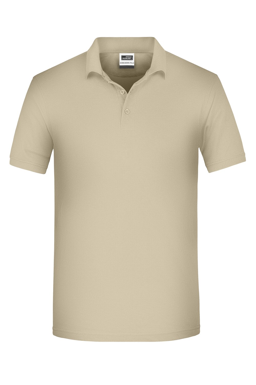 Daiber Men's ORGANIC Workwear Polo OCS Blended in Stone – Vorderansicht