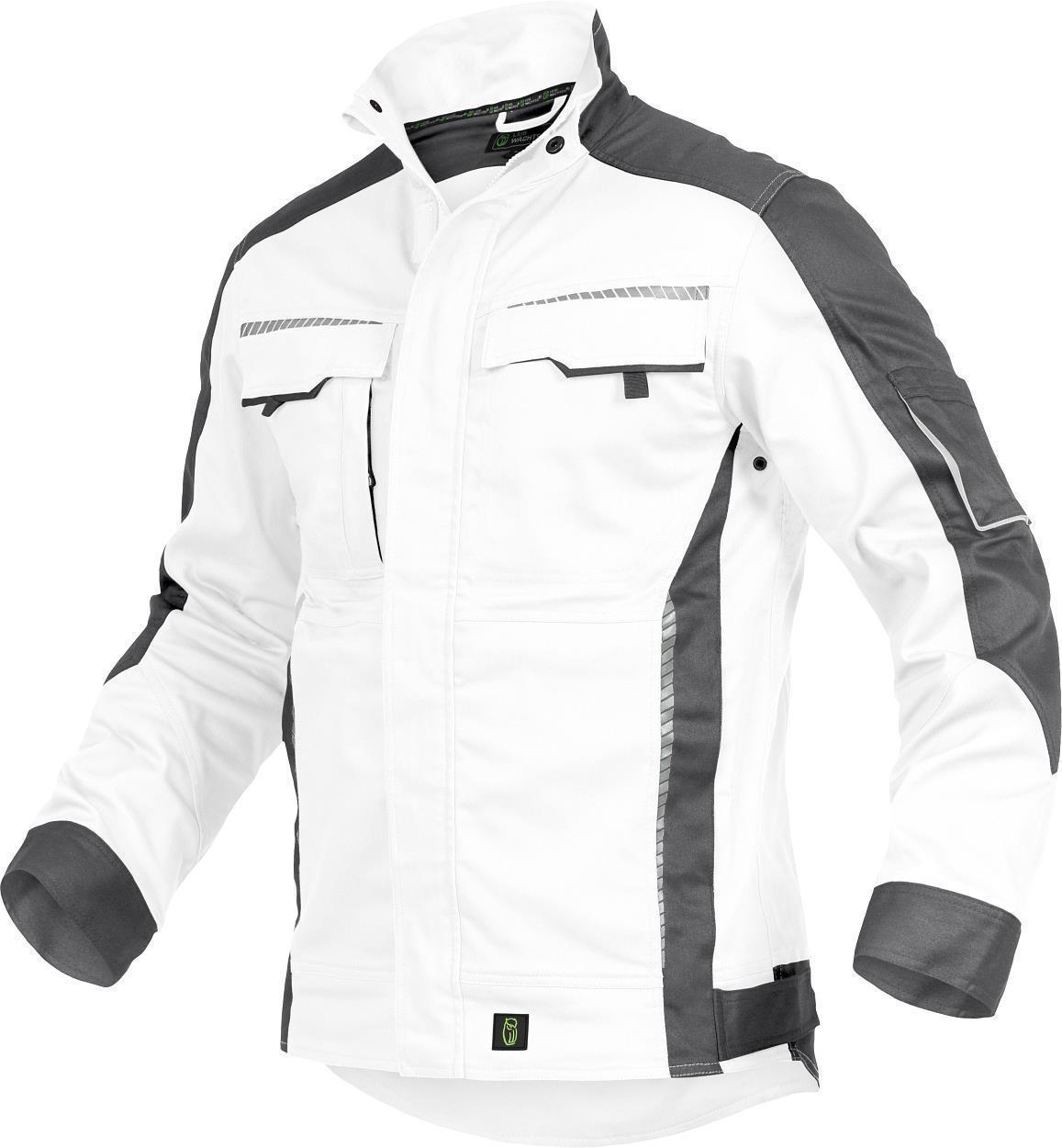 Leibwächter Bundjacke FLEXJ Flex Line in Weiß-Grau – Vorderansicht