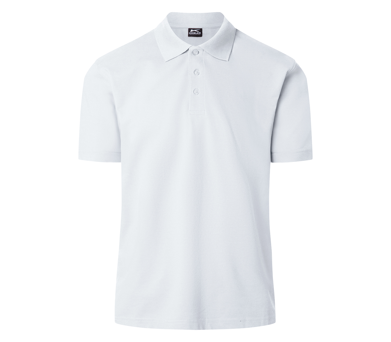 KÜBLER SHIRTS Polo in Weiß – Vorderansicht