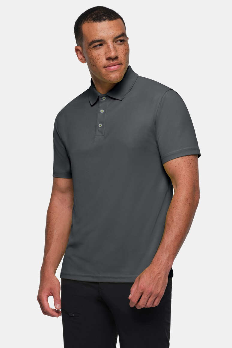 HAKRO 806 Poloshirt COOLMAX® ECO in Anthrazit – Modellansicht