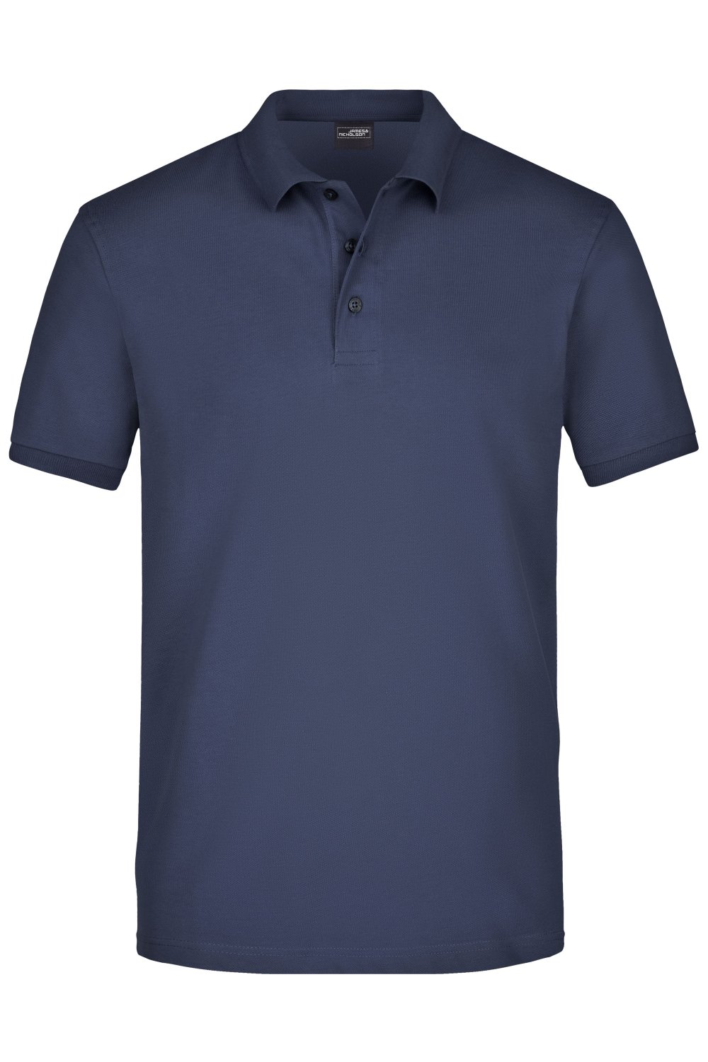 Daiber Men's Elastic Polo Piqué in Navy – Vorderansicht