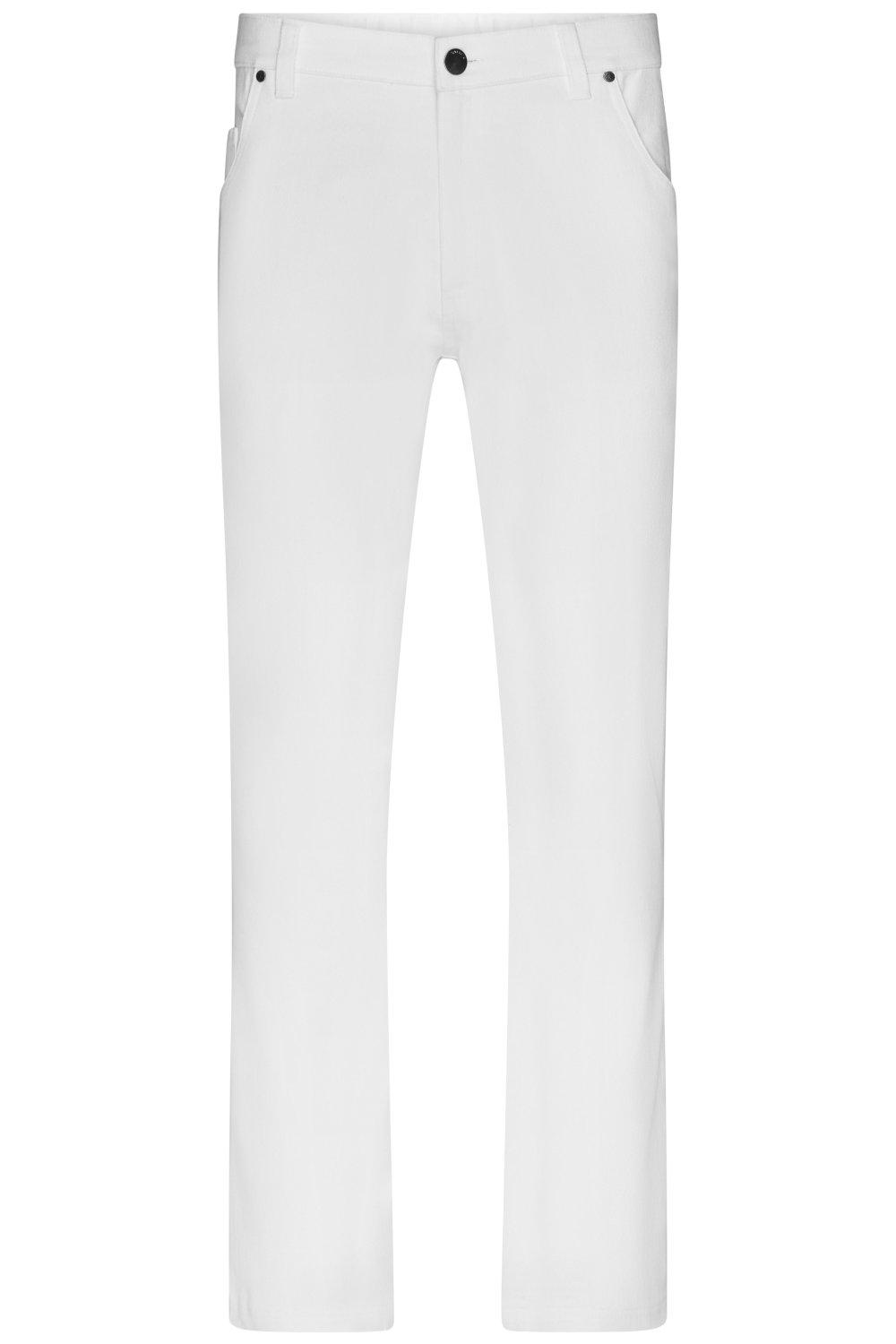 Daiber Men's 5-Pocket-Stretch-Pants in White – Vorderansicht