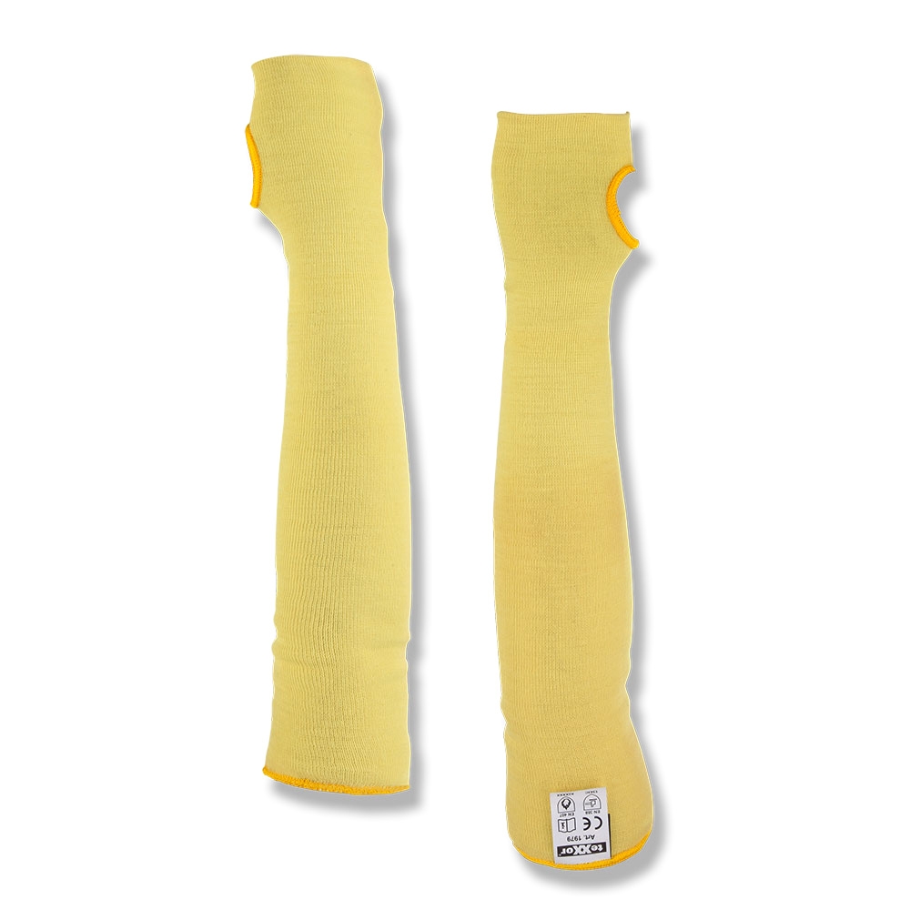 teXXor® Unterarmschutz ARAMID in Goldgelb – Vorderansicht