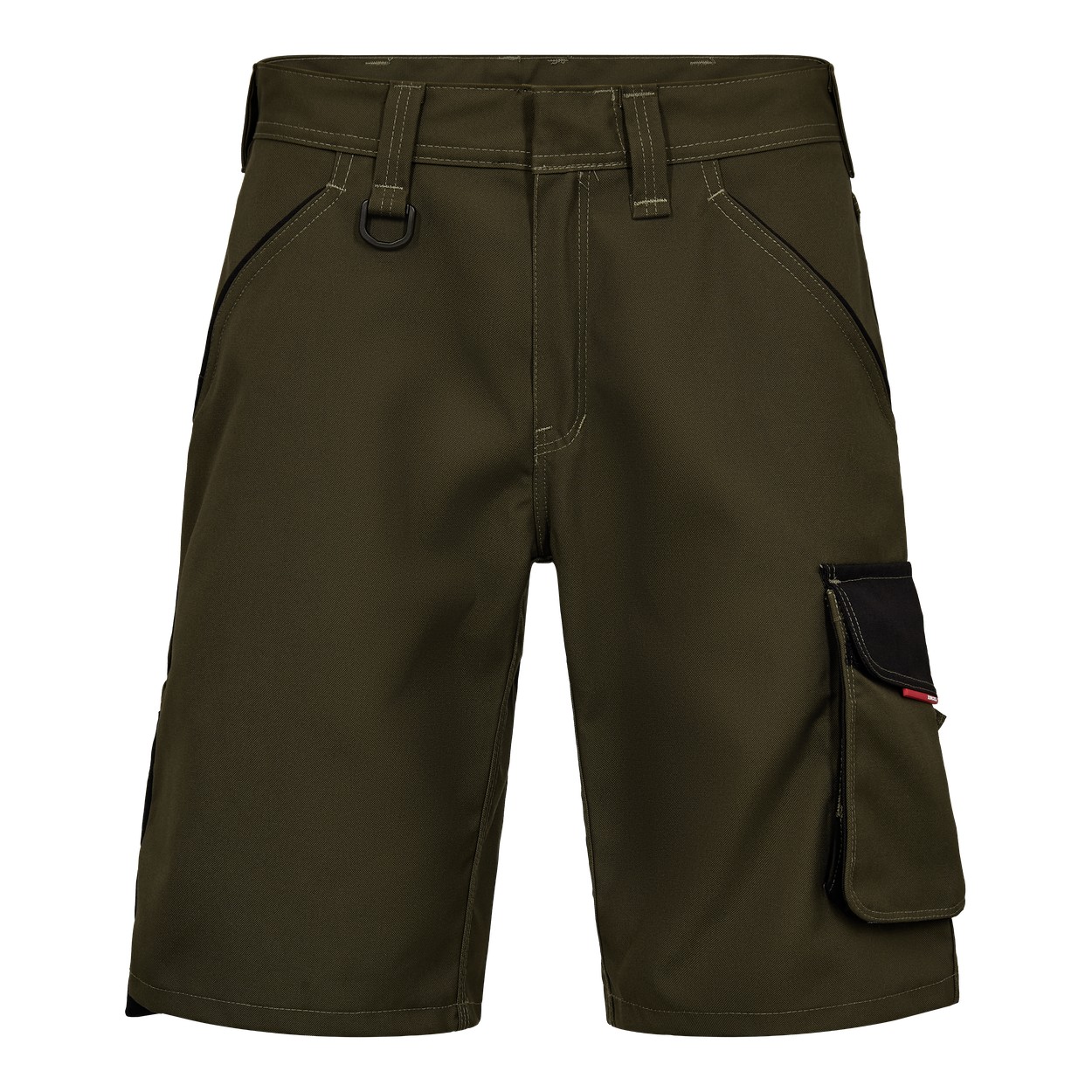 ENGEL Galaxy 6810-254 Arbeitsshorts in Forest Green/Schwarz – Vorderansicht