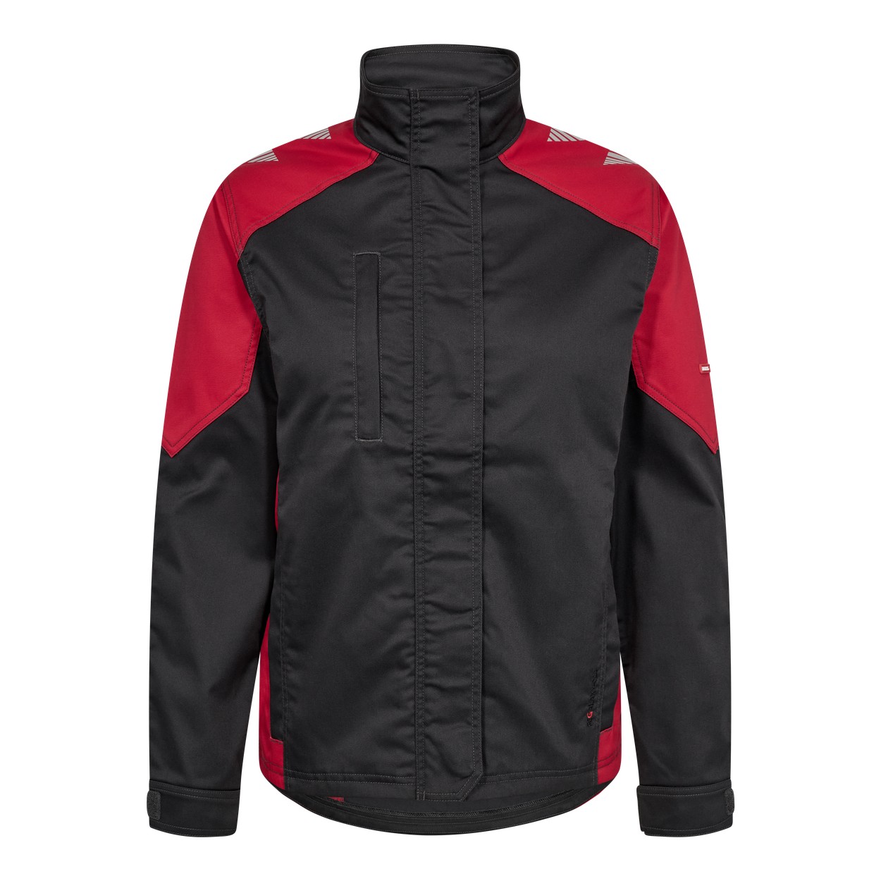ENGEL Galaxy 1816-255 Damen Arbeitsjacke mit 2-Wege-Stretch in Anthrazit Grau/Tomato Red – Vorderansicht