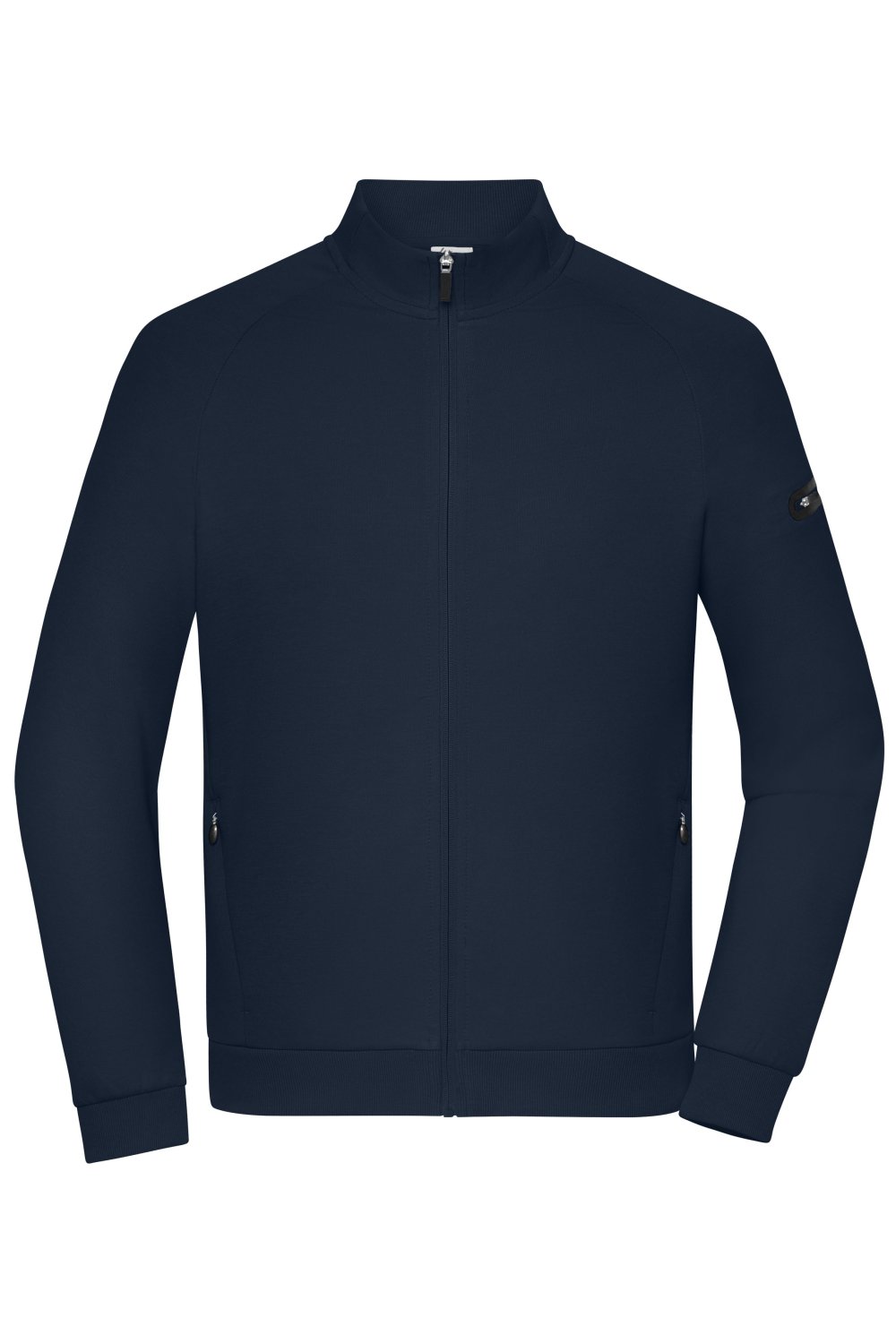 Daiber Men's Zip Jacket Interlock OCS Blended & RCS in Navy – Vorderansicht