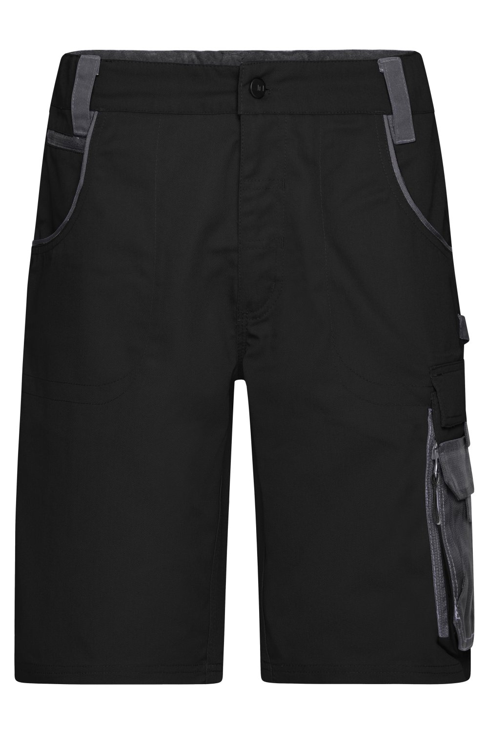 Daiber Workwear Bermudas - STRONG - in Black/Carbon – Vorderansicht