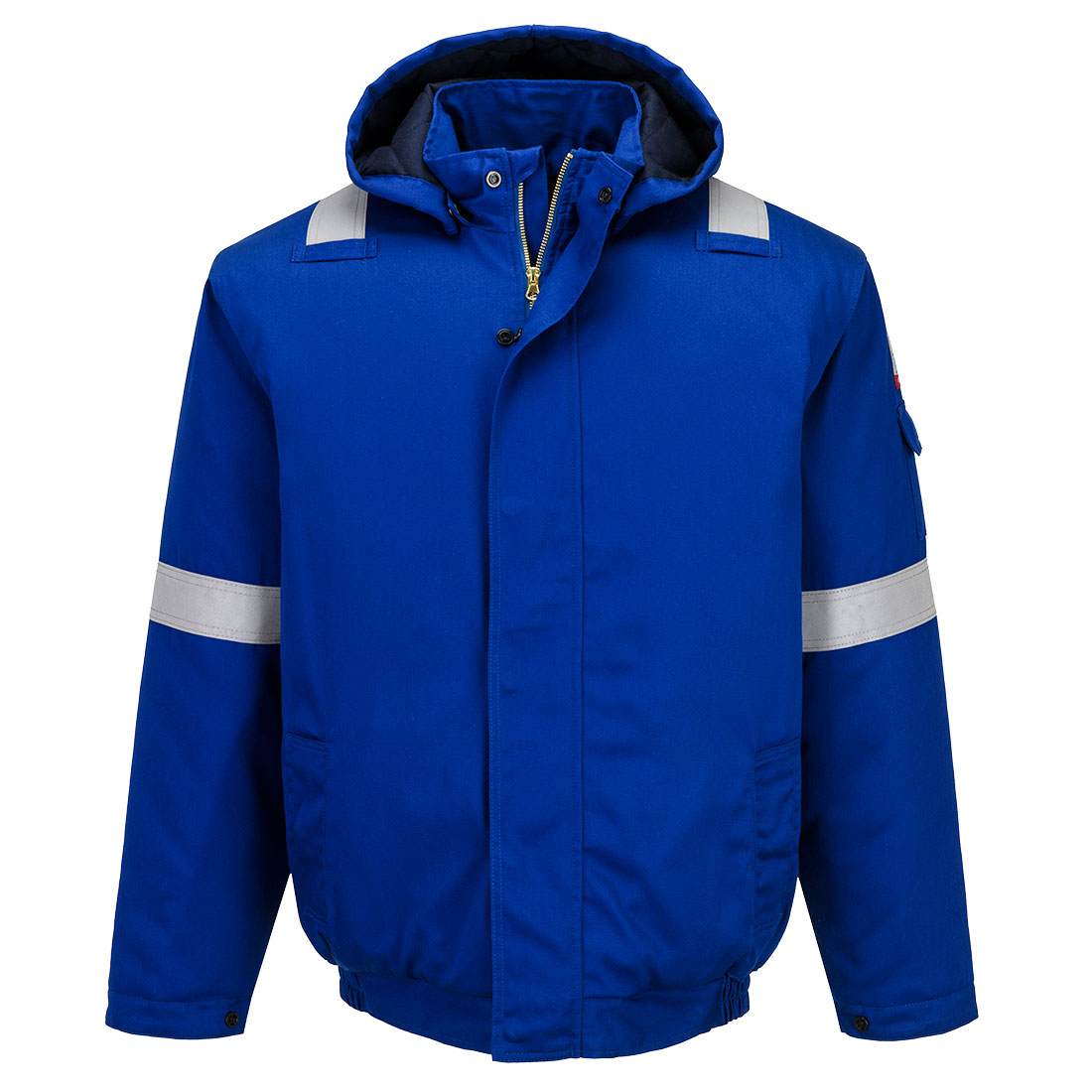 Portwest Bizflame Work+ FR Insulated Bomber Jacket in Royalblau – Vorderansicht