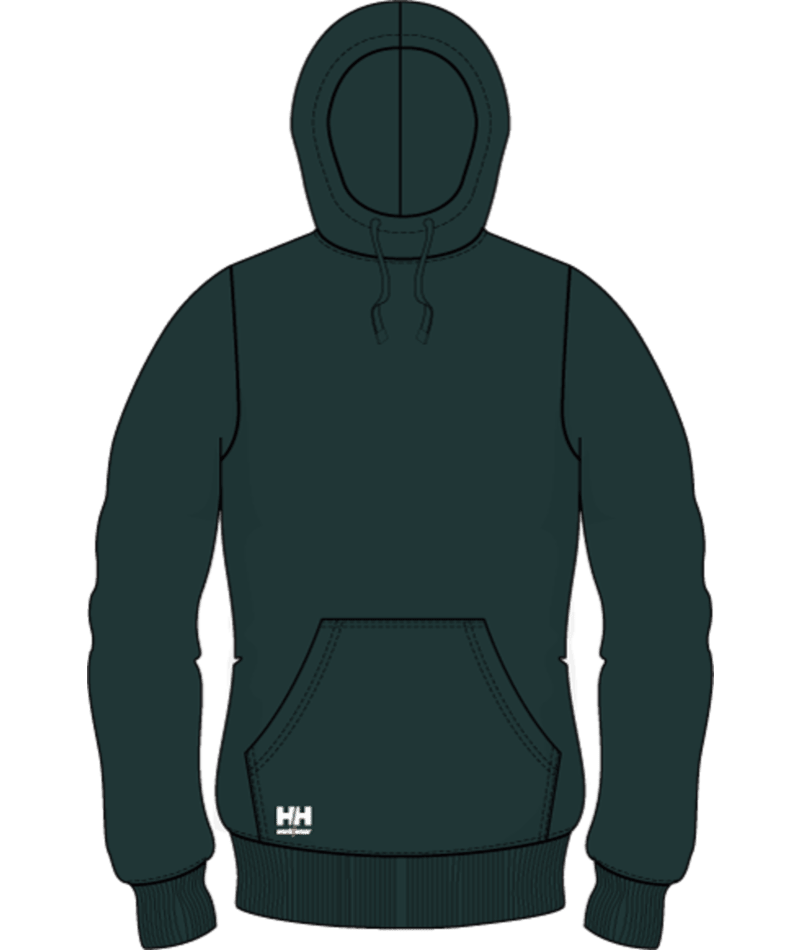 Helly Hansen Workwear CLASSIC 2.0 HOODIE in Darkest Tanne – Vorderansicht