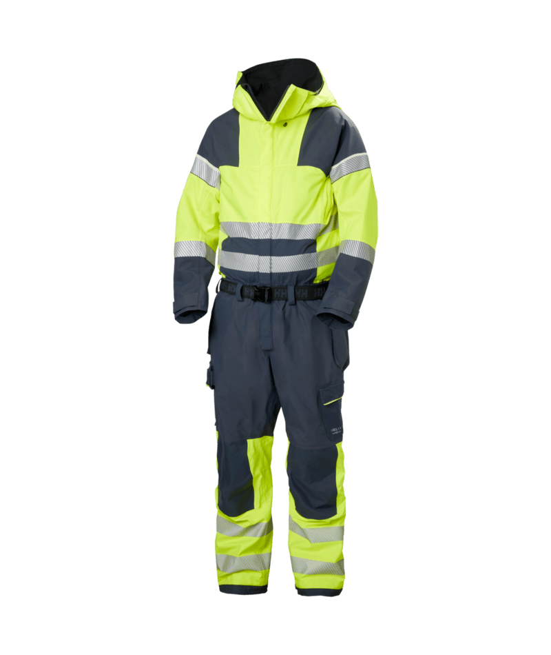 Helly Hansen Workwear NJORD COAST SHELL SUIT in Gelb/Alpin Frost – Vorderansicht