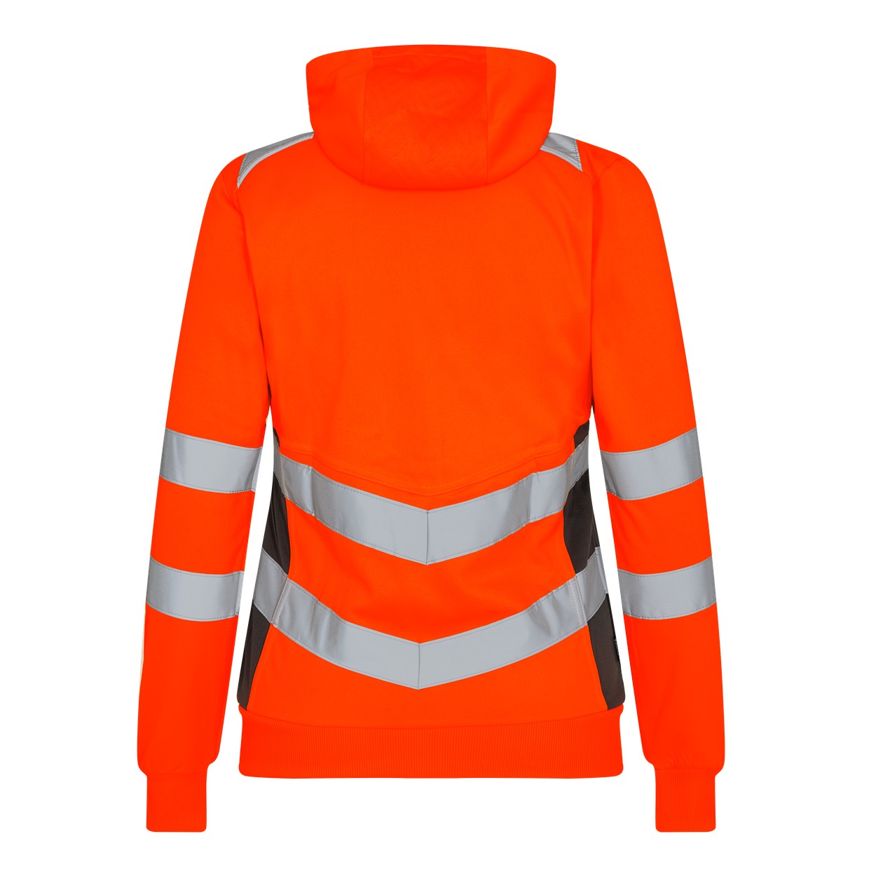 ENGEL Safety 8027-241 Damen Sweatcardigan in Orange/Anthrazit Grau – Rückansicht