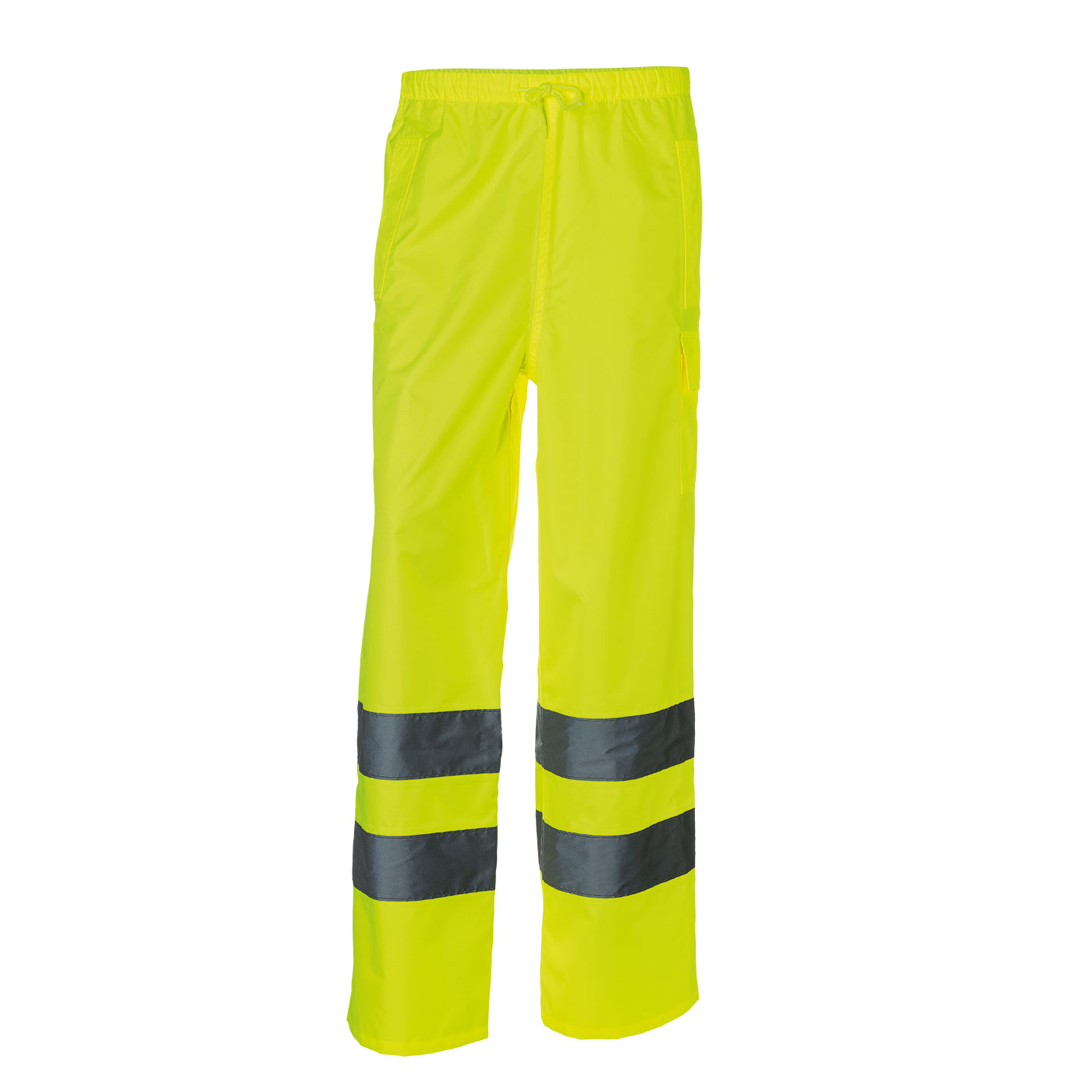 KÜBLER REFLECTIQ Regenhose PSA 2 in Warngelb – Vorderansicht
