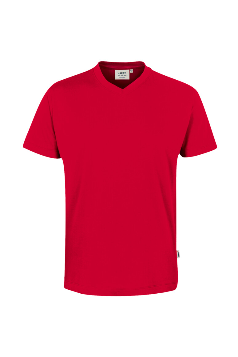 HAKRO 226 V-Shirt Classic in Rot – Vorderansicht