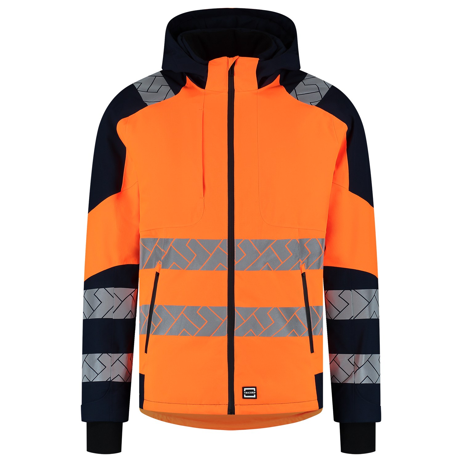 TRICORP Winterjacke Ripstop High Vis Redefined in Fluororange-Ink – Vorderansicht