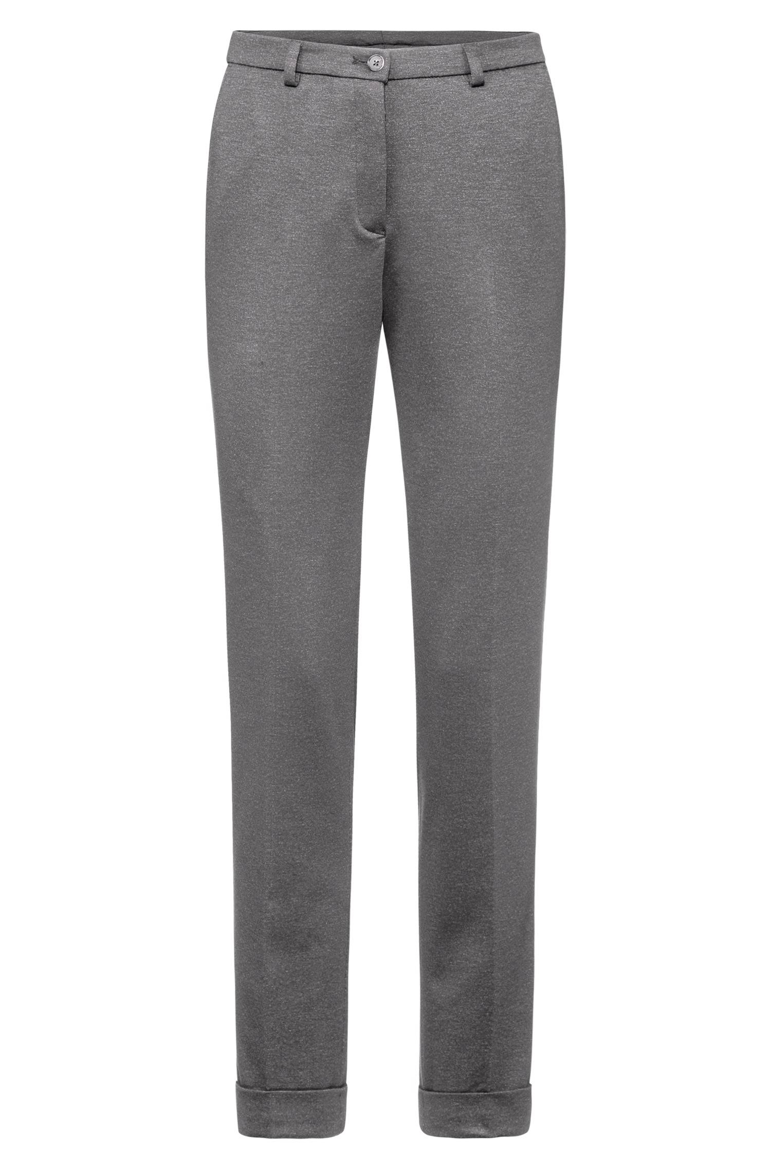 Greiff Damen-Jerseyhose RF Casual in Hellgrau Meliert – Vorderansicht