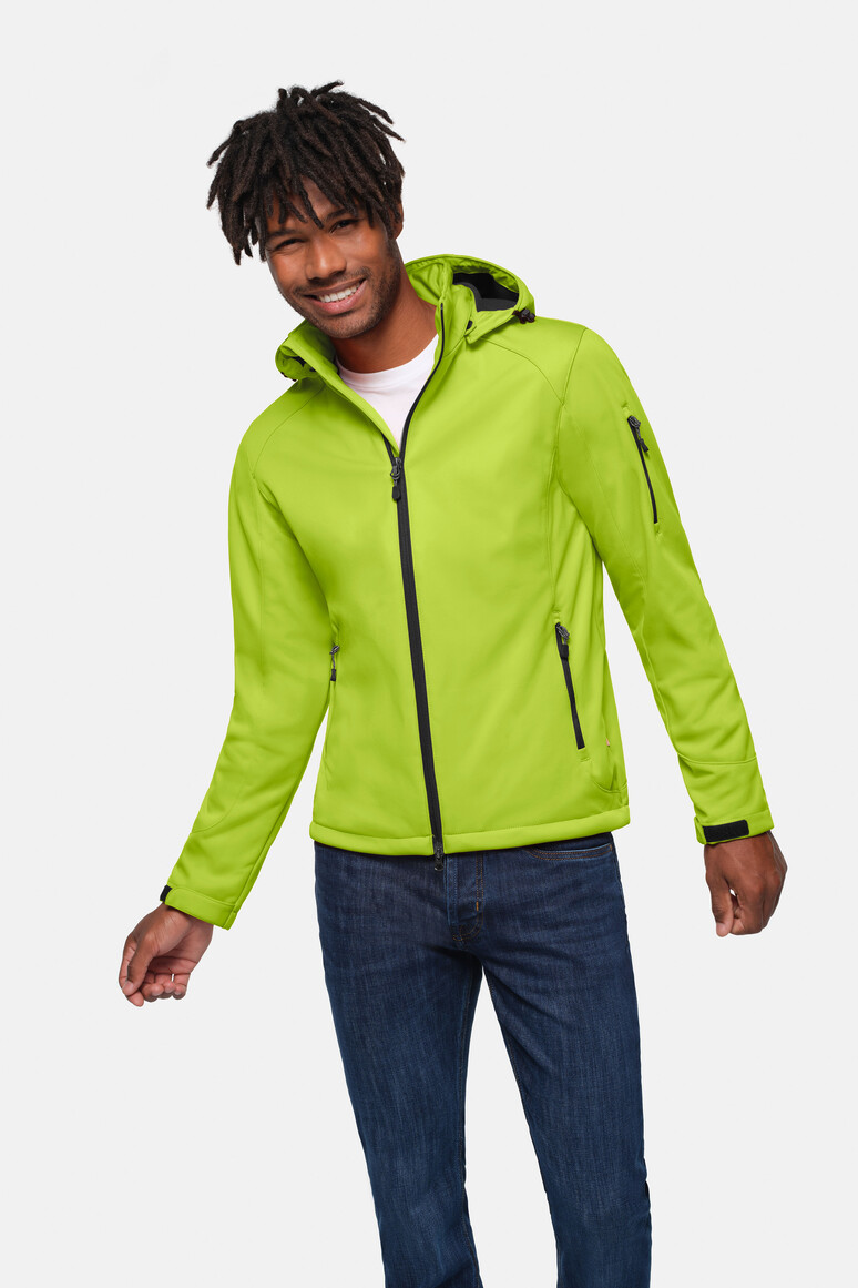 HAKRO 848 Softshelljacke in Kiwi – Modellansicht